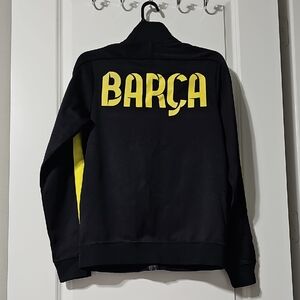 Barcelona Full Zip Football Jacket Nike Soccer Black